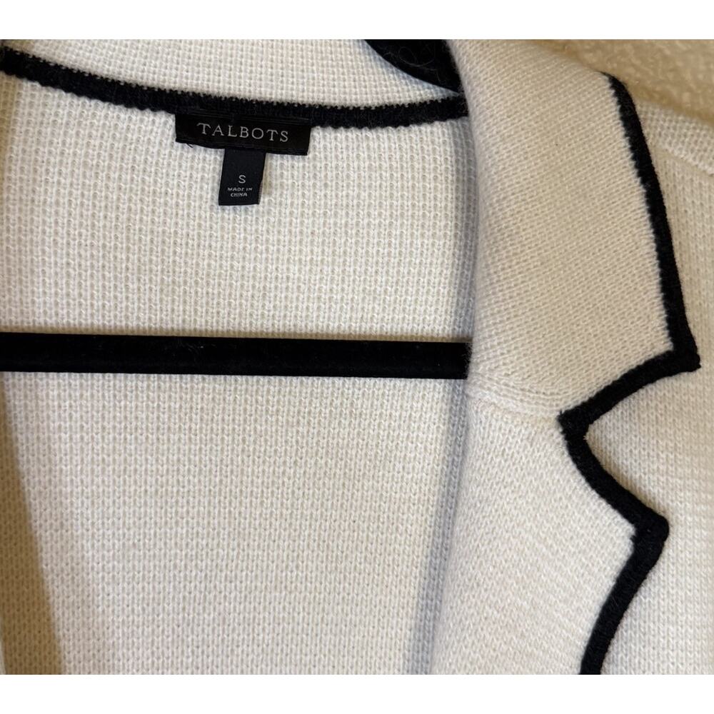 Talbots Size Small Colorblock Wool Blend Open Car… - image 5